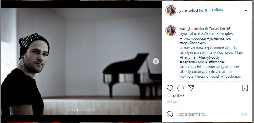 Binaragawan Ingin Bercinta dengan Diri Sendiri (instagram.com/yurii_tolochko)