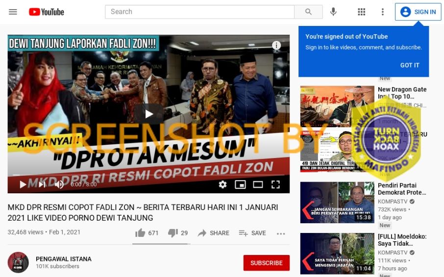 Fakta Fadli Zon resmi dicopot dari anggota DPR RI (Turnbackhoax.id)