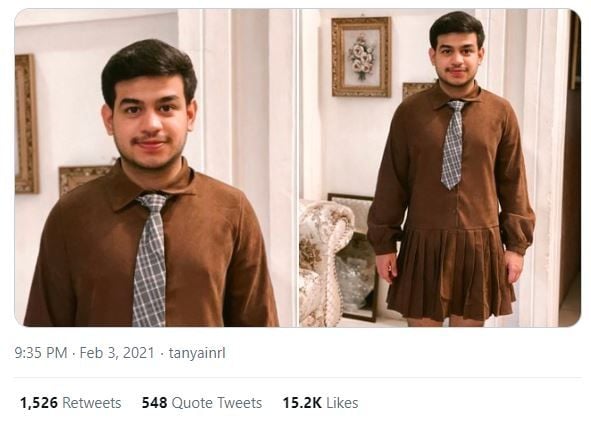 Tampil Pakai Kemeja Ini, Outfit Selebgram Fadil Jaidi Viral (twitter.com/tanyainrl)