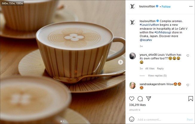 Louis Vuitton perdana buka bisnis kafe dan restoran. (Instagram/@louisvuitton)