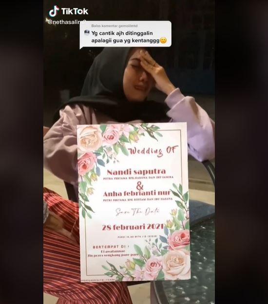 Prank Ditinggal Nikah Pacar, Ternyata Kejutan Ulang Tahun (tiktok.com/@nethasalim2)