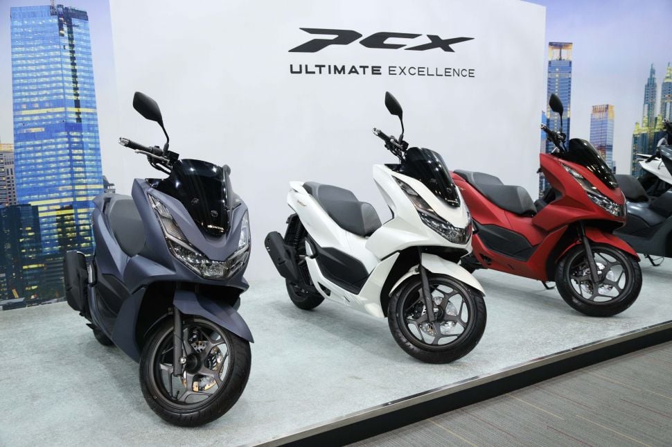 Honda PCX 160 diluncurkan di Jakarta, Jumat (5/2/2021). [Suara.com/Manuel Jeghesta Nainggolan]