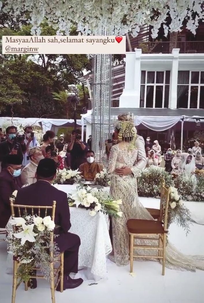 Pernikahan Ali Syakieb dan Margin Wieheerm [Instagram]