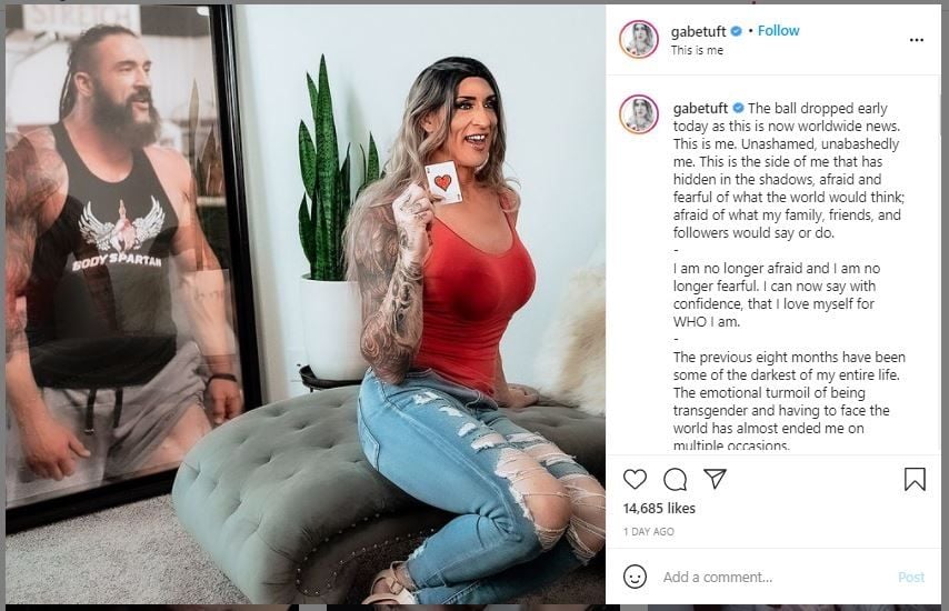 Gabbi Tuft, Mantan Pegulat WWE yang Melela sebagai Transgender (instagram.com/gabetuft)