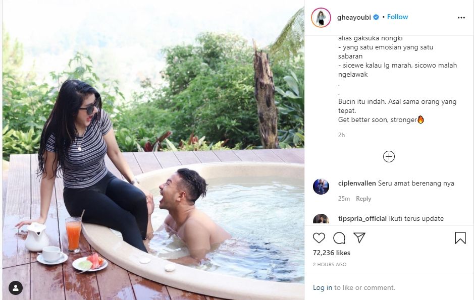 Ghea Youbi bagikan momen mesra bareng Gian Zola. (Instagram/gheayoubi)