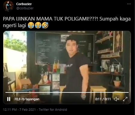 Deddy Corbuzier unggah video aldi taher soal poligami. [deddy corbuzier / Twitter]