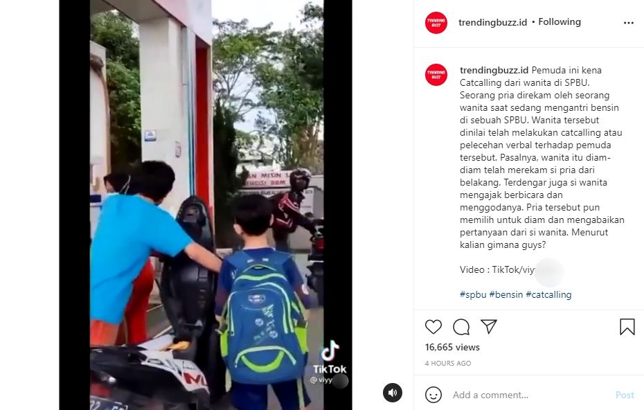 Viral pemotor lelaki kena catcalling dari cewek. (TikTok)