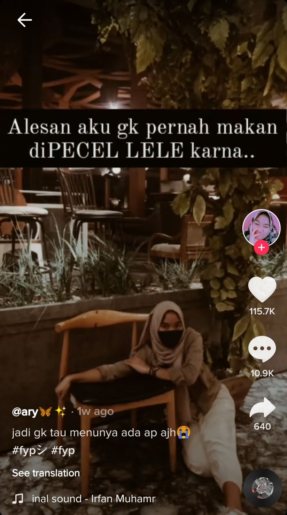 Viral mengaku tak pernah makan pecel lele (TikTok/)