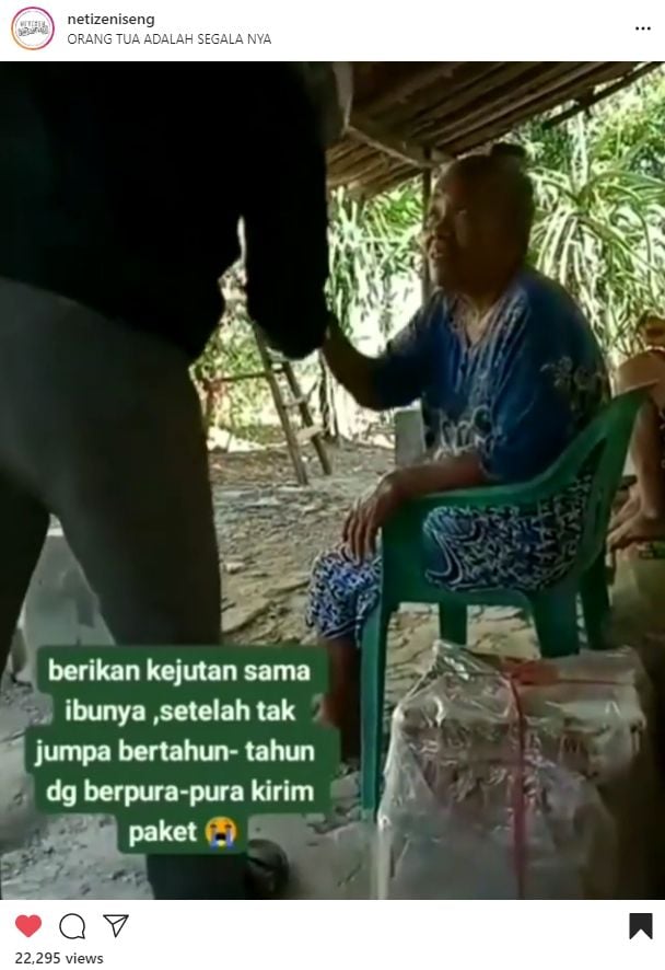 Viral pemotor bertemu ibunya usai tak jumpa bertahun-tahun. (Instagram)