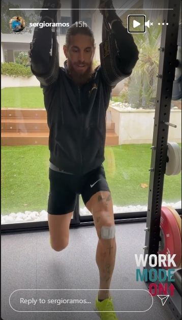Sergio Ramos latihan meski baru sembuh dari operasi lutut. (Instagram/sergioramos)