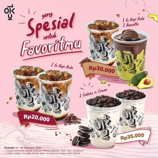 Promo Valentine dari Kedai Minuman Segar. (Instagram.@kedaikopikulo)