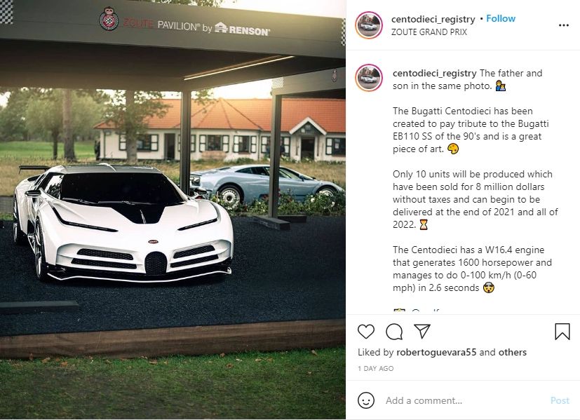 Mobil baru Cristiano Ronaldo yang diproduksi 10 unit saja. (Instagram/centodieci_registry)