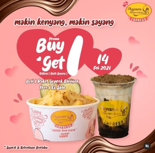 Promo valentine. (Instagram/@ayamkeprabon)