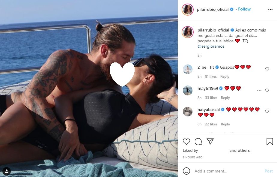 Momen romantis Pilar Rubio dan Sergio Ramos. (Instagram/pilarrubio_oficial)