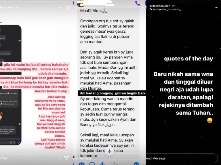 insta story Salmanifa soal ibu-ibu di Turki yang julid. [salmafina sunan / Instagram]