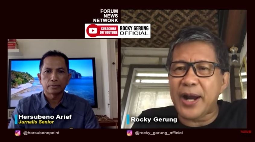 Rocky Gerung soal Wacana Revisi UU ITE (YouTube/RockyGerungOfficial).