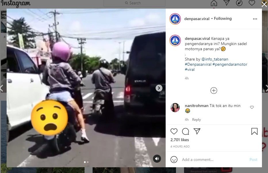 Viral, Pemotor Pakai Hotpants Pamer Goyang Bokong Di Lampu Merah ...