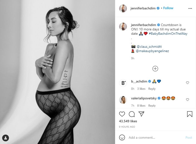 Jennifer Bachdim pamer foto topless. (Instagram/jenniferbachdim)