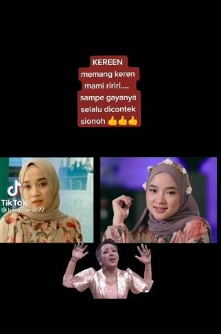 Warganet Bandingkan Kemiripan Antara Nissa Sabyan dan Ririe Fairus. (TikTok/@banyubiru_77)