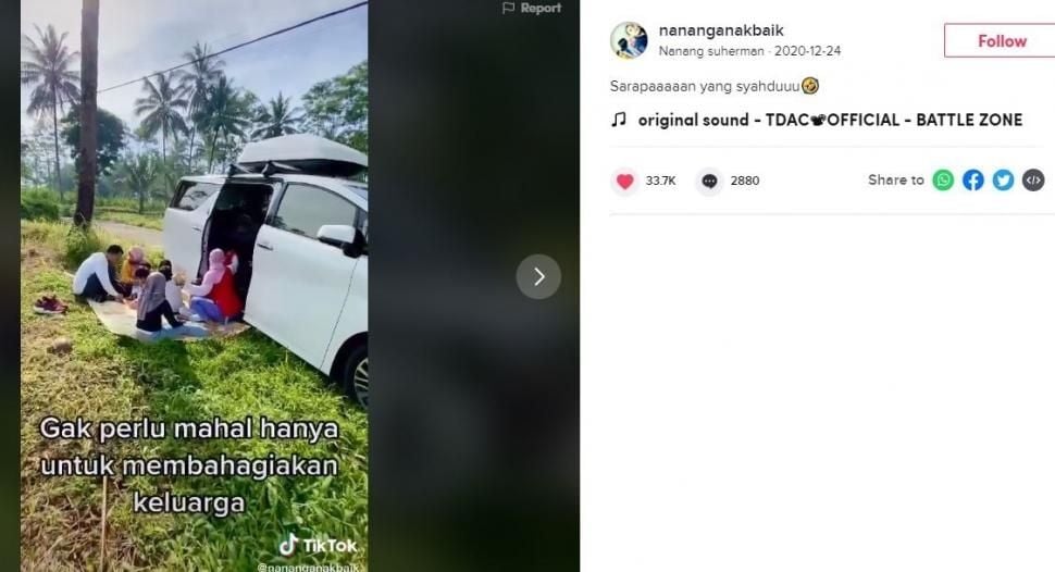 Bikin Publik Trenyuh, Viral Pemilik Mobil Mewah Makan di Tempat Tak Terduga. (TikTok/@nananganakbaik)