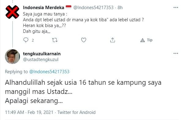 Cuitan Tengku Zul - (Twitter/@ustadtengkuzul)