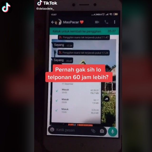 Teleponan 62 jam lebih (tiktok)