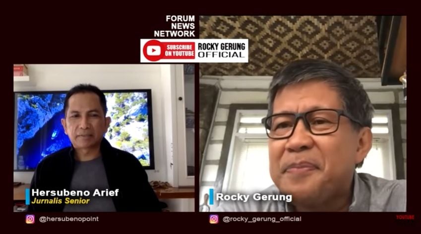 Rocky Gerung soal Kabinet Jokowi (YouTube).