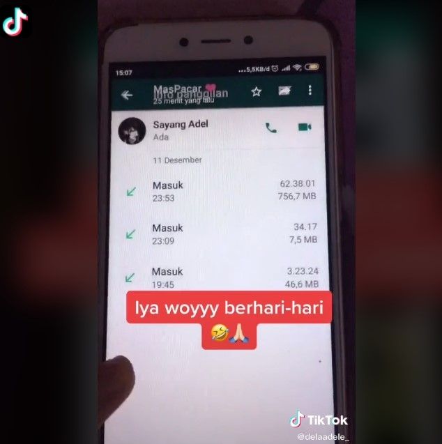 Teleponan 62 jam lebih (tiktok)