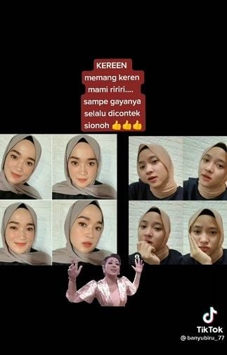 Warganet Bandingkan Kemiripan Antara Nissa Sabyan dan Ririe Fairus. (TikTok/@banyubiru_77)