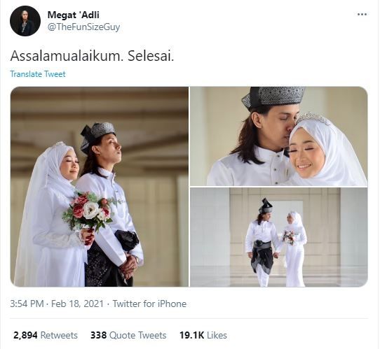 PSBB Diperpanjang, Viral Pria Janji Bakal Menikah (twitter.com/TheFunSizeGuy)