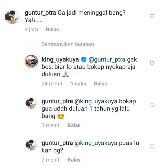 Uya Kuya emosi ditanya meninggal oleh seorang warganet. [Instagram]