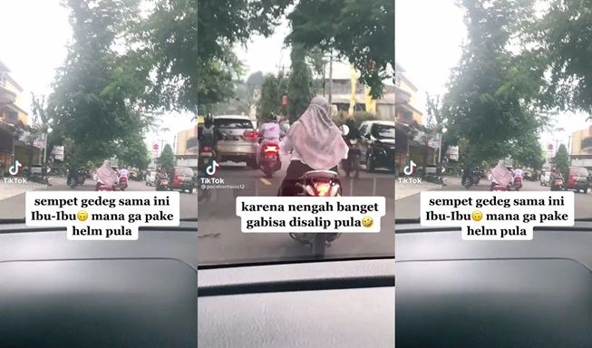 Viral Cewek Kesal Lihat Ulah Ibu-Ibu di Jalan, Syok saat Tahu Orangnya. (TikTok/@pocahontasss12)