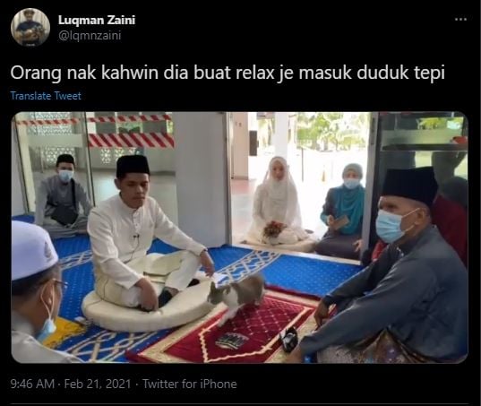 Prosesi akad nikah. (Twitter)