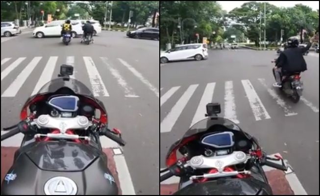 Aksi geng motor bikin resah. (Instagram)