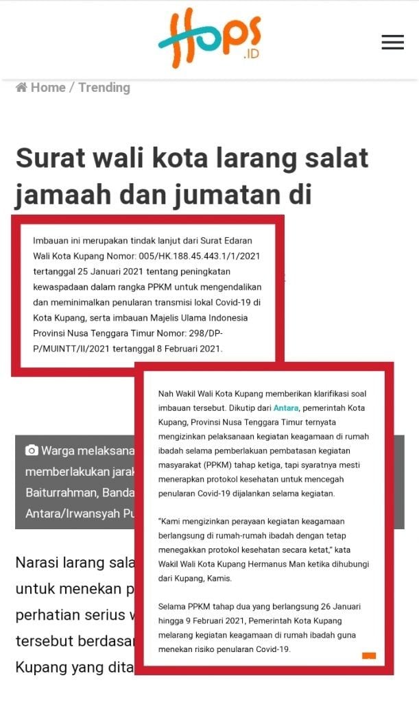 Menag teken surat larangan salat jumat (turnbackhoax.id)