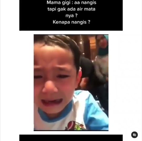 Rafathar Nangis Karena Nggak Ada Air Mata. (Instagram/@rajaparodi)