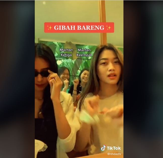 Malah Akrab, Deretan Wanita Ini Bikin Geng Khusus Mantan (tiktok.com/nhdazhr)