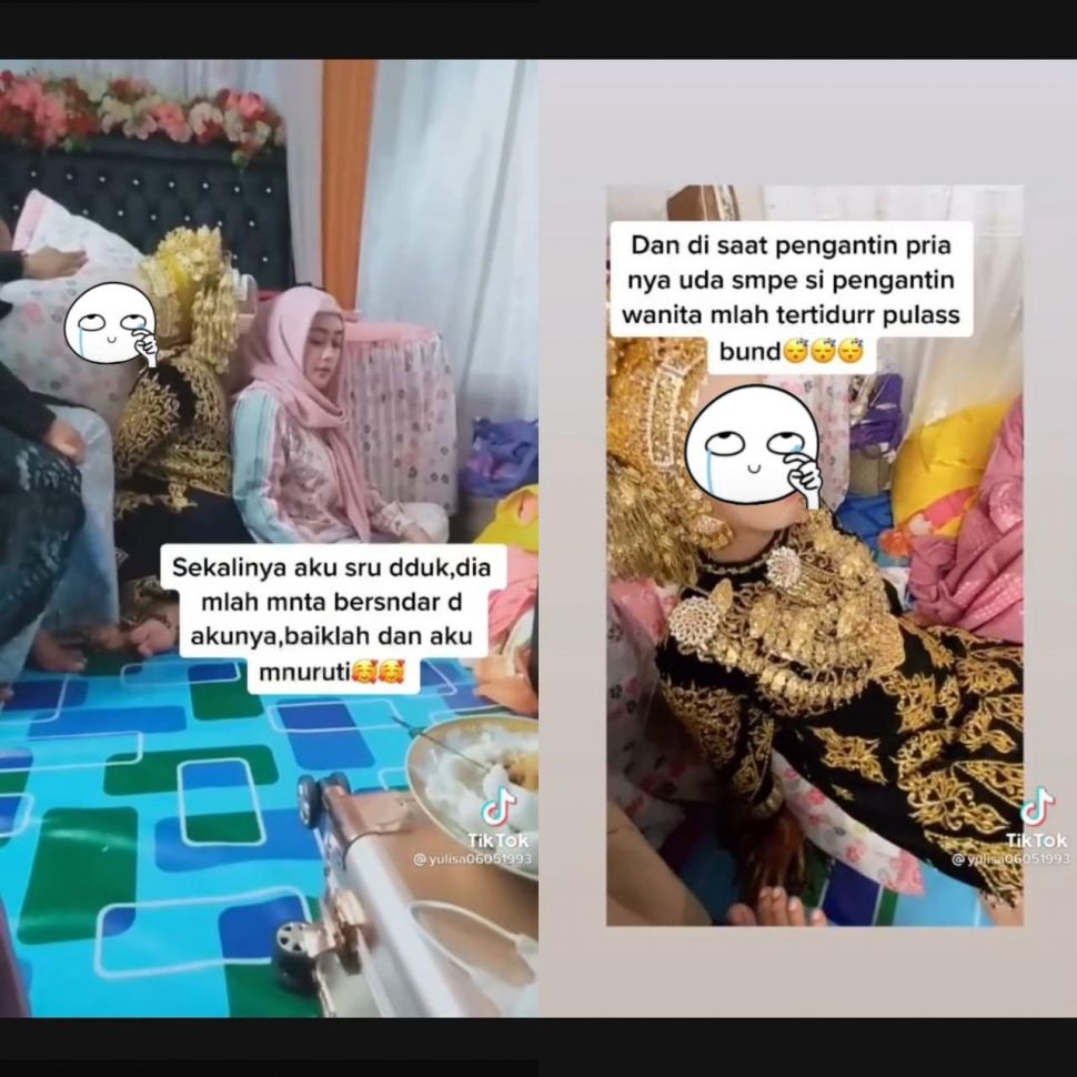 Viral Pengantin Hamil Ngantuk Saat Hajatan, Pilih Rebahan Terus (TikTok)