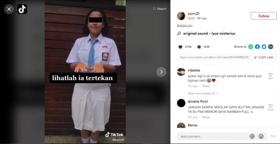 viral razia seragam siswa online (TikTok).