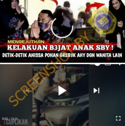 Cek fakta Annisa Pohan gerebek AHY (Turnbackhoax.id).