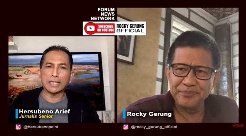 Rocky Gerung soal investasi miras (YouTube).