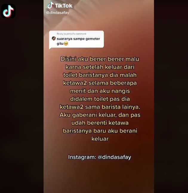 Selebgram korban pelecehan barista (tiktok)