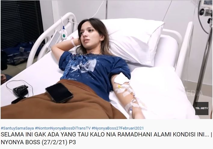Nia Ramadhani kekurangan zat besi (Youtube/Trans TV Official)