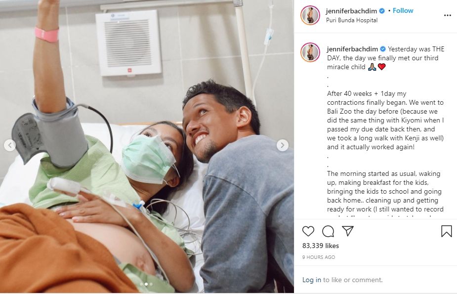 Jennifer Bachdim selfie dengan Irfan Bachdim jelang persalinan anak ketiganya. (Instagram/jenniferbachdim)