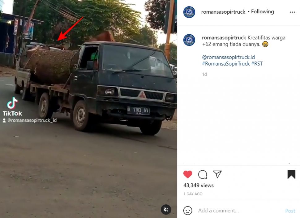 Muatan mobil pick up bikin heran. (Instagram)