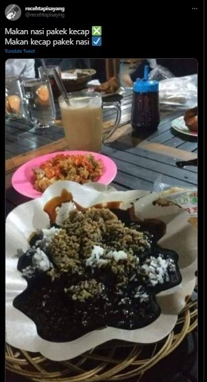 Gegara Hal Tak Terduga, Wujud Nasi di Piring Ini Bikin Publik Ngelus Dada. (Twitter/@recehtapisayng)