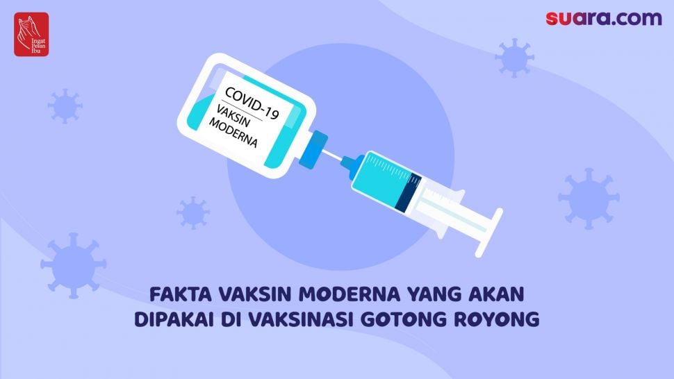 Ilustrasi vaksin moderna (Suara.com/Michelle Illona)