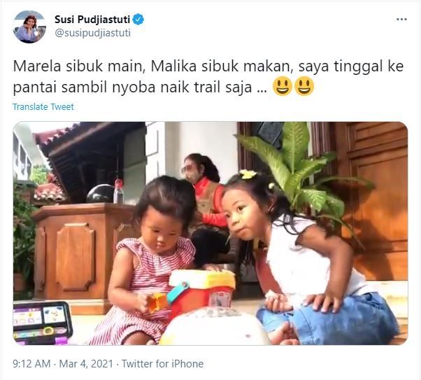 Pakai Ini di Atas Masker, Susi Pudjiastuti Sukses Bikin Publik Penasaran (twitter.com/susipudjiastuti)