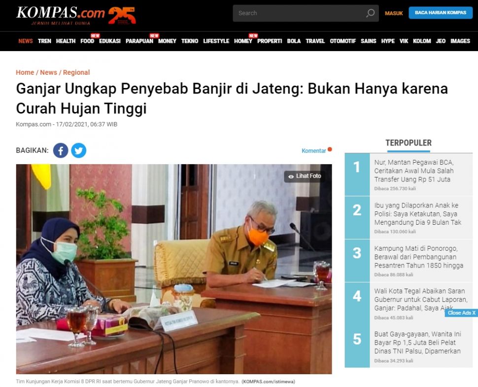 Fakta Anies penyebab Jateng banjir (Turnbackhoax.id)