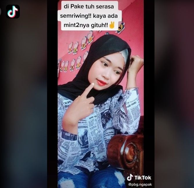 Ciput semriwing pakai popok bayi (tiktok)